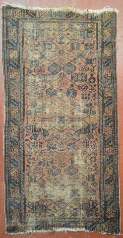 ANTIQUE PERSIAN CARPET 73" x 38" (1 of 3)