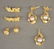 3 PAIRS OF 14K GOLD EARRINGS AND ONE 14K PENDANT WITH