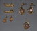 3 PAIRS OF 14K GOLD EARRINGS AND ONE 14K PENDANT WITH - 2