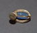 14K GOLD LAPIS EARRING AND NECKLACE SET; 26"L - 4