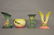 2 ROSEVILL VASES 204-8 AND 2 PIECES OF HULL POTTERY - 2