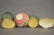 2 ROSEVILL VASES 204-8 AND 2 PIECES OF HULL POTTERY - 3