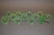 SET OF 12 SANDWICH GLASS PALE GREEN CURTAIN TIEBACKS