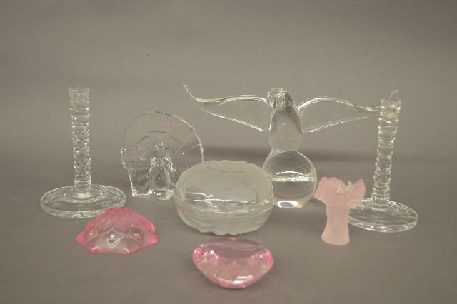 8 SIGNED GLASSWARE PIECES, ROSENTHAL PAPERWIEGHT, (1 of 4)