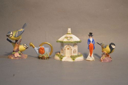 2 ROYAL WORCESTER BIRD FIGURES, LIMOGES DRESSER BOX AND (1 of 3)
