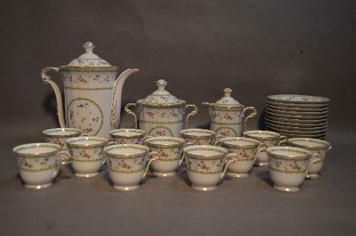 LIMOGES ARTOIS HAND ENAMELED  PORCELAIN LUNCHEON SET (1 of 4)