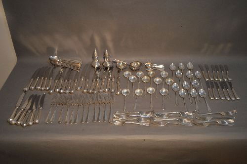 SERVICE FOR 12 TIFFANY STERLING SILVER FLATWARE. 108 (1 of 2)