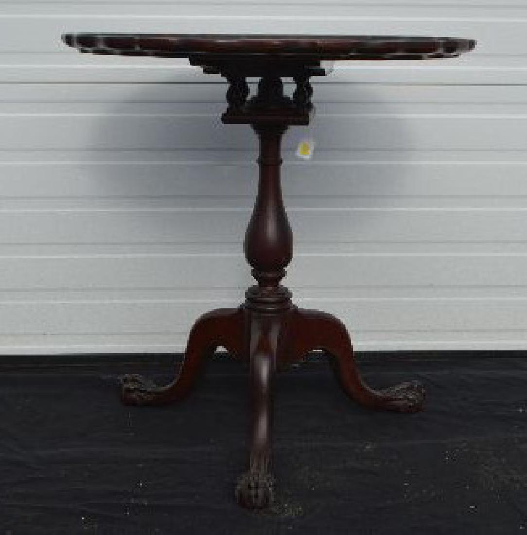 19TH CENTURY CHIPPENDALE BIRDCAGE TILT TOP TEA TABLE (1 of 4)