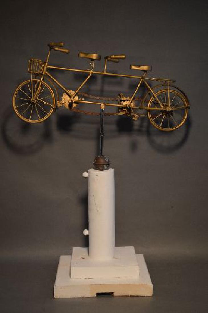 BICYCLE BUILT FOR TWO TRADE SIGN OR WEATHER VANE: BICYCLE BUILT FOR TWO TRADE SIGN OR WEATHER VANE 24.5"X11"