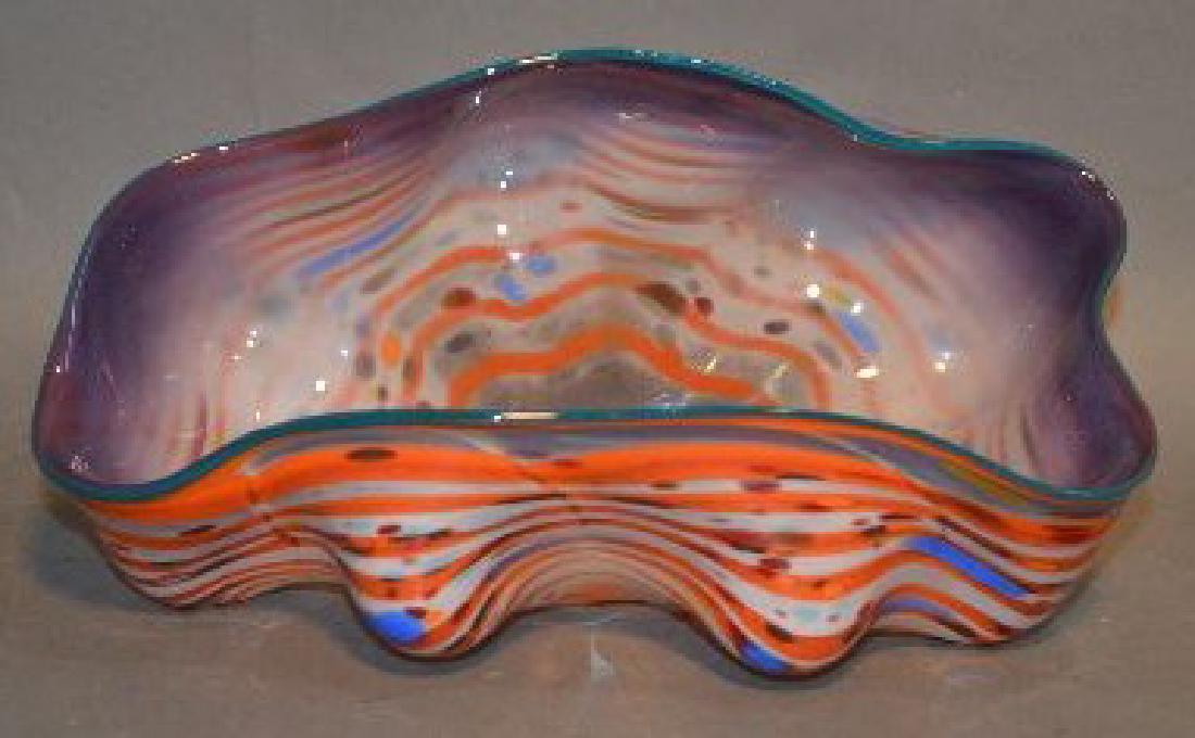 DALE CHIHULY MACHIA BOWL , SIGNED AND DATED 1982 (1 of 6)