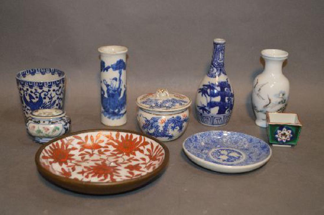 9 PIECES CHINESE AND JAPANESE PORCELAINS (1 of 8)