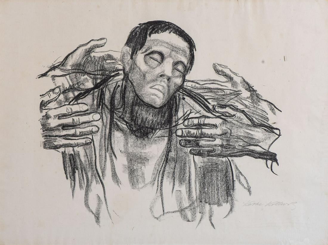 HELP RUSSIA (HELFT RUSSLAND): KÃƒÂ¤the Kollwitz (German 1867-1945) HELP RUSSIA (HELFT RUSSLAND) lithography, signed in pencil Wagner 144. Klipstein 154. Knesebeck 170 A III sheet size: 47,5 by 64cm In 1921, a famine in the Vol