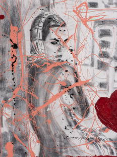 60s BABY: Conor McCreedy (South African 1987 -) 60s BABY signed; titled on the reverse mixed media on canvas 106 by 79cm, unframed