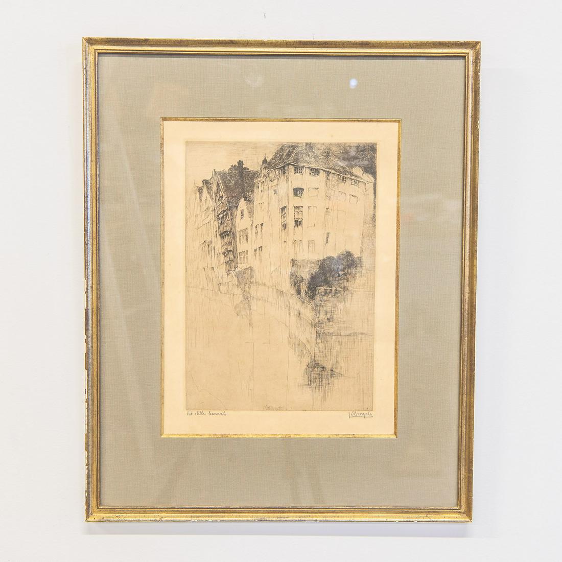 Jules DE BRUYCKER (1870-1945), "The silent canal", (1 of 4)