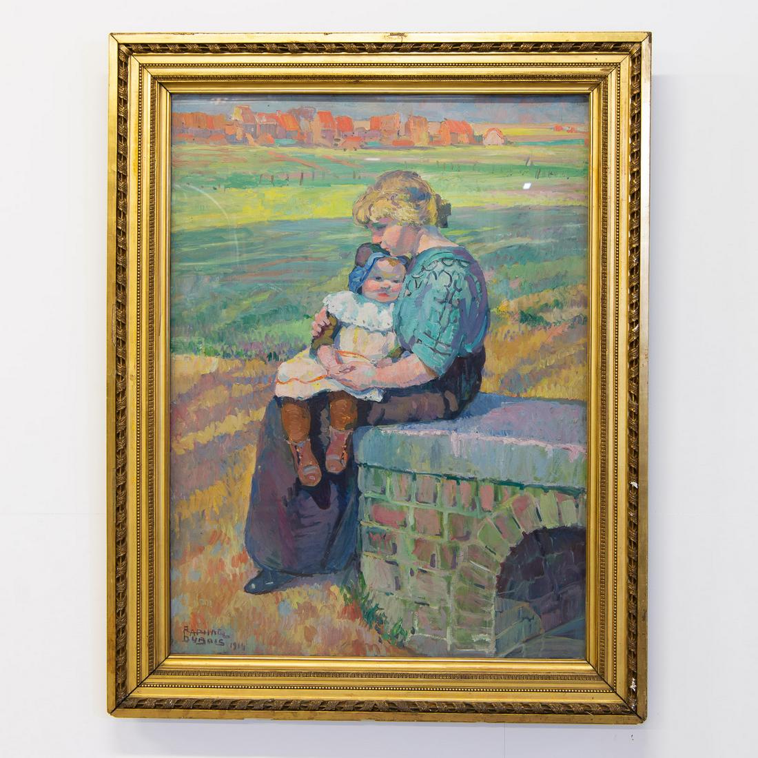 Raphaël DUBOIS (1888-1960), Mother and child,: Raphaël DUBOIS (1888-1960), moeder en kind, Olie/doek, 1914 Lengte: 0 cm, Breedte: 119 cm, Hoogte: 153 cm, Diameter: 0 cm Description (ENGLISH): Raphaël DUBOIS (1888-1960), Mother and child, oil/can