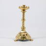 A Bronze church candlestick, marked Brondel Bruges,