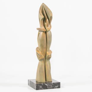 Pablo Atchugarry (1958) 'Obelisco del III milenio',: Pablo Atchugarry (1958) Obelisk, marked 29/50 and signed. Standing on a black with white marble base. Base: 3 cm (9 x 8,5 x 40 cm)