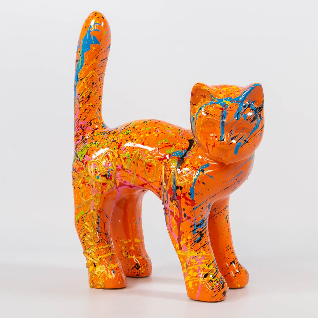 Hannes DHAESE (1965) Cat - I Love you. (25 x 12 x 32,5 (1 of 13)