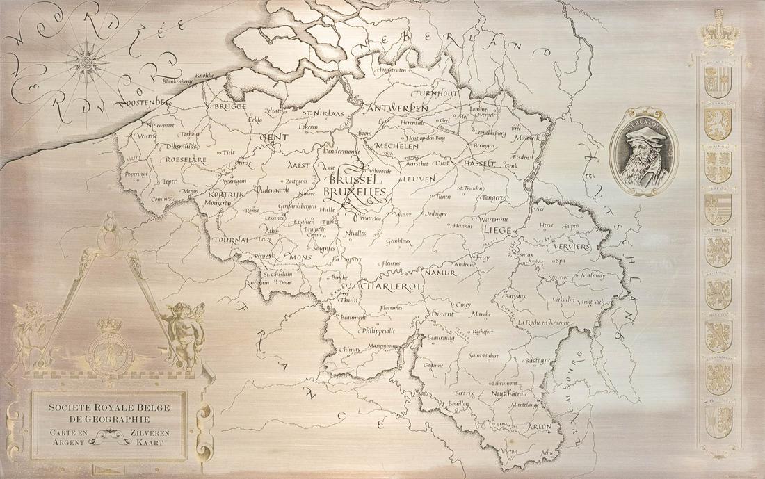 A map of Belgium 'Societe royale Belge de Geographie' (1 of 8)