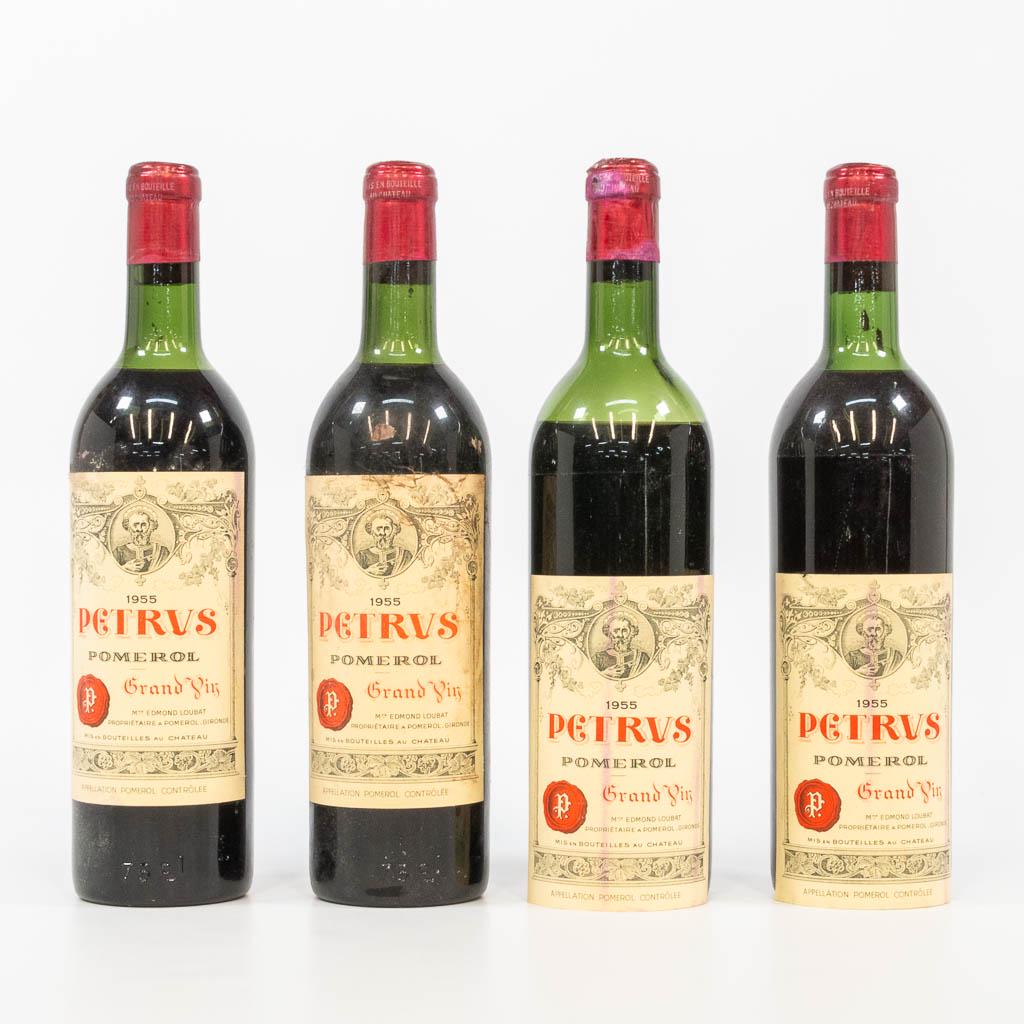 A collection of 4 bottles Chateau Petrus 1955. (1 of 5)