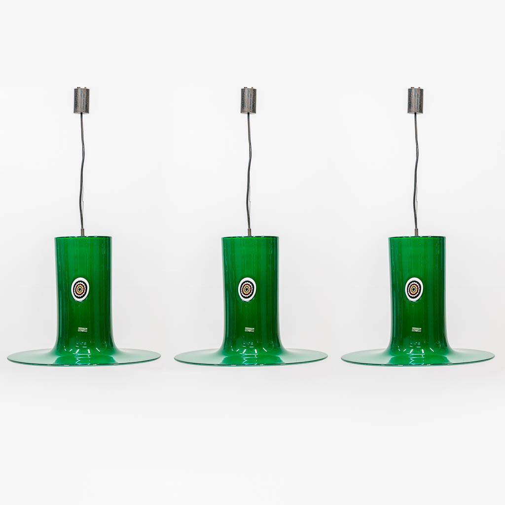 Alessandro PIANON (1931-1984) For Vistosi, a collection: Alessandro PIANON (1931-1984) For Vistosi, a collection of 3 chandeliers made of glass in Murano, Italy. (35 x 44 cm)
