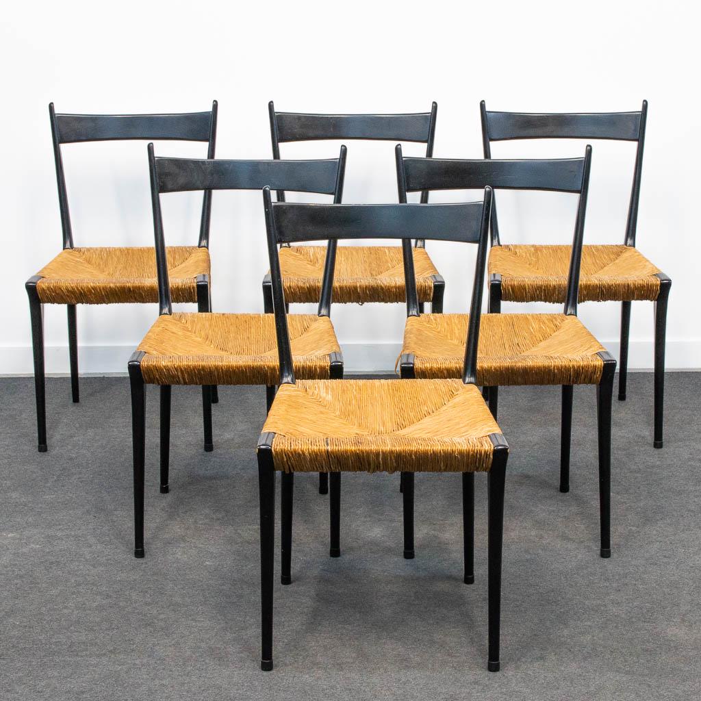 Alfred HENDRICKX (1931) a set of mid-century chairs,: Alfred HENDRICKX (1931) a set of mid-century chairs, model S2, amde of wood with caning. (47 x 44 x 82 cm)