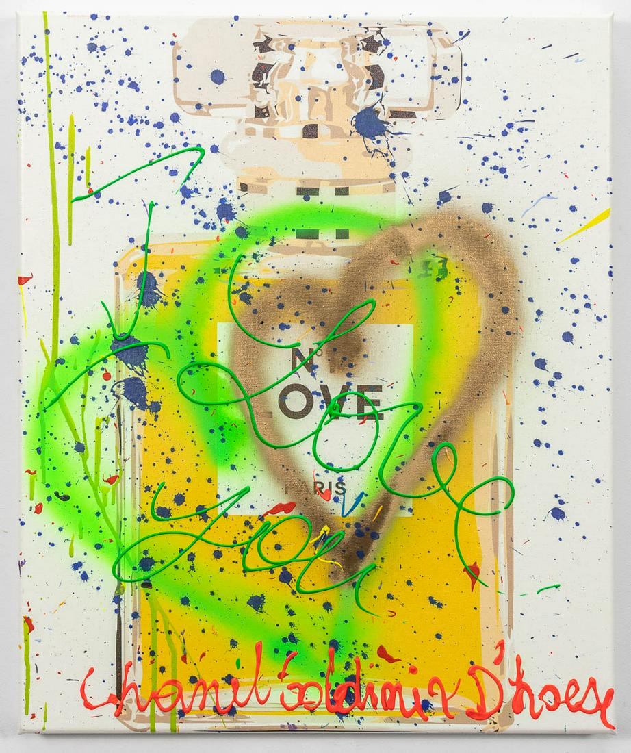 Hannes D'HAESE (1965)& Chanel GALDINI 'I Love You' (50: Hannes D'HAESE (1965)& Chanel GALDINI 'I Love You'. (50 x 60 cm)