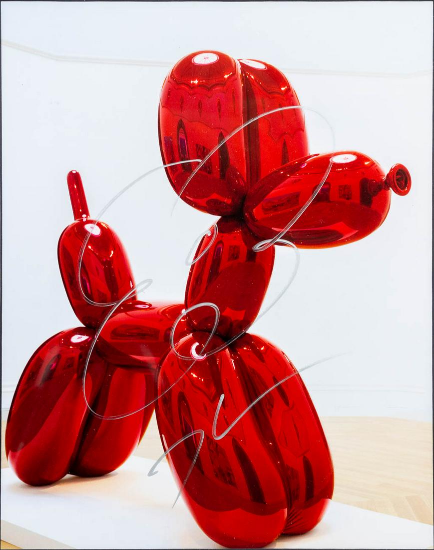 Jeff KOONS (1955) a framed print, signed with felt pen. (1 of 3)
