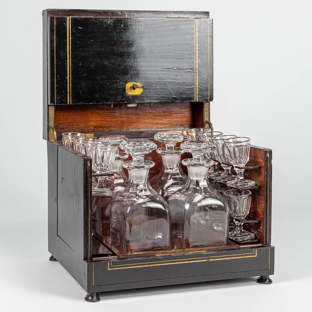 An antique Cave-à-liqueur made of wood with inlaid (1 of 11)