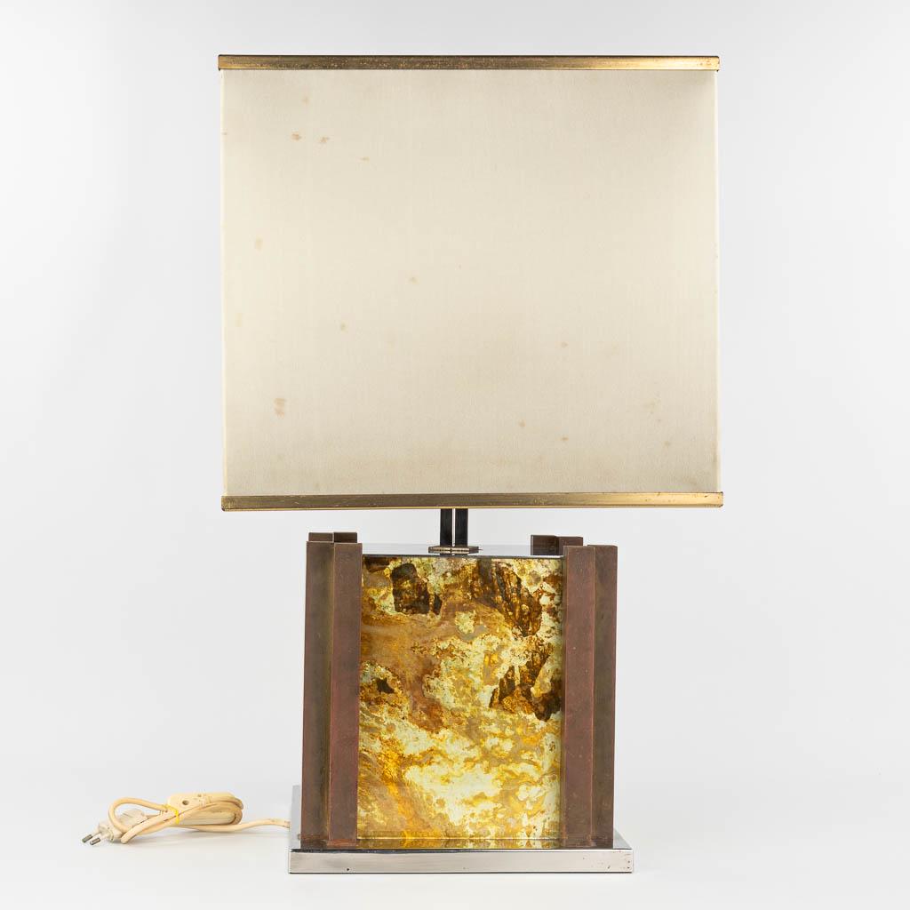 Romeo REGA (1925-1984) A mid-century table lamp made: Romeo REGA (1925-1984) A mid-century table lamp made with bass. (30 x 30 x 70 cm)