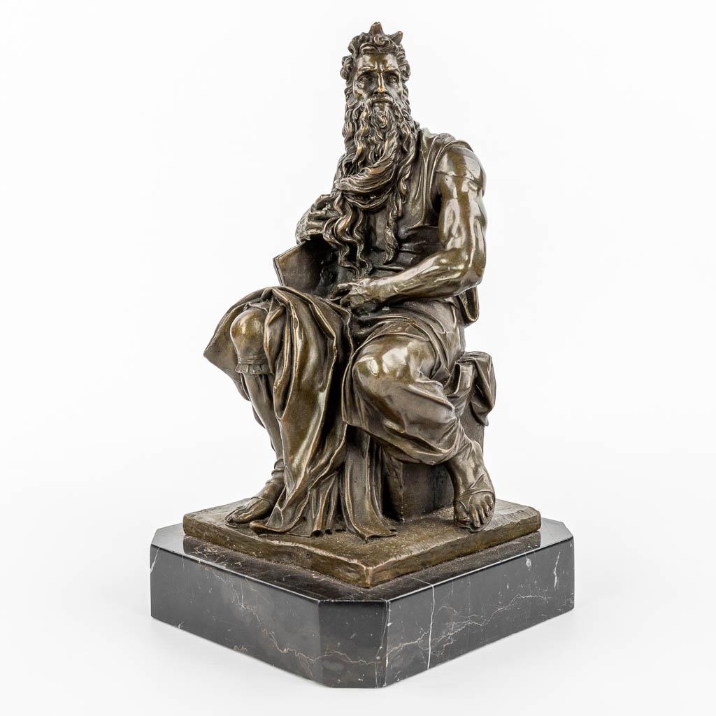 C.A MASIER (1847-1932) 'Moses', Michelangelo (bronze): C.A. MASIER (act.1847-1932) 'Moses' a bronze statue after Michelangelo. The first half of the 20th century.(17 x 18 x 29 cm)