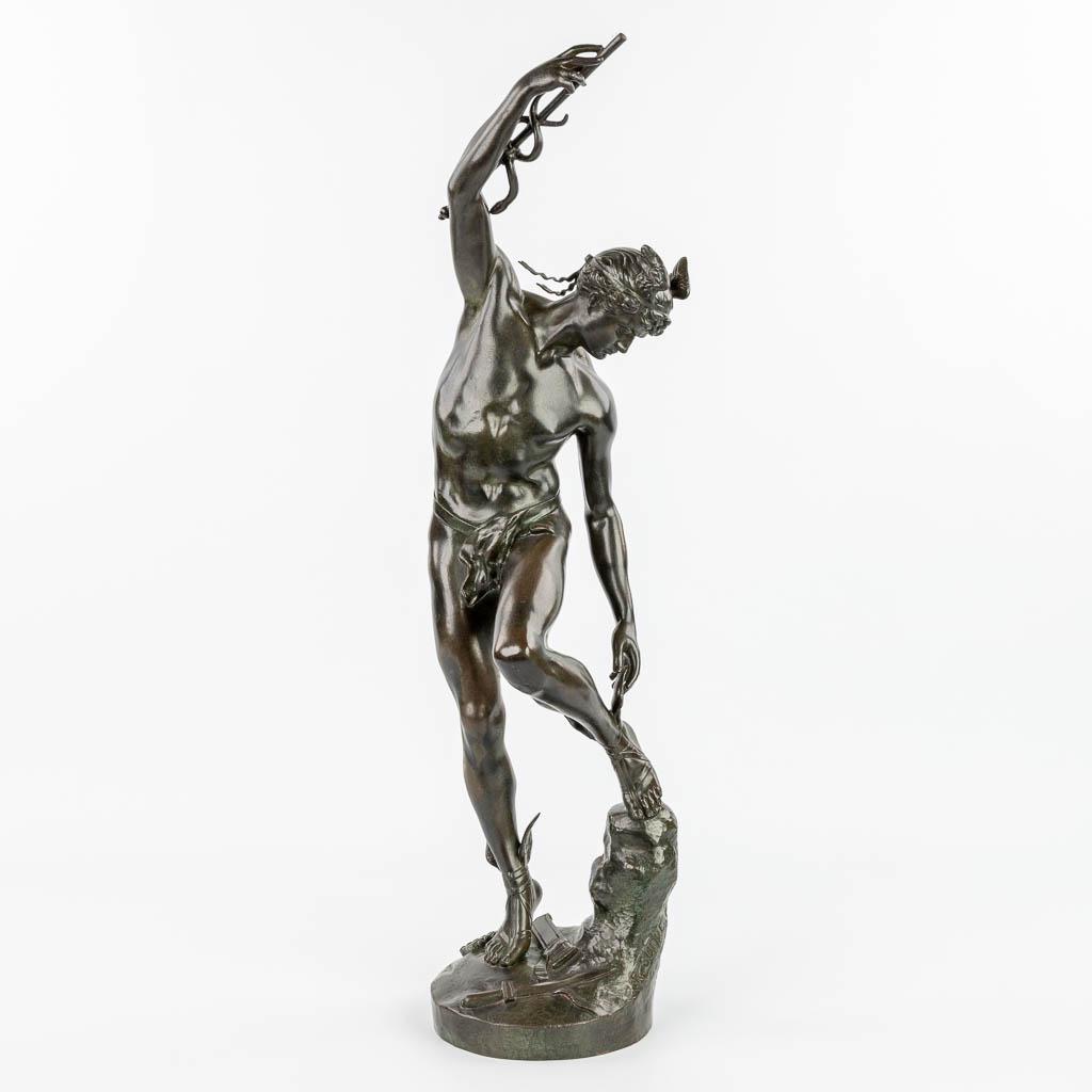 Raymond SUDRE (1870-1962) 'Depart de Mercure' a bronze: Raymond SUDRE (1870-1962) 'Depart de Mercure' a bronze statue of Mercury / Hermes. 19th century. Marked 'Bronze France' (17 x 17 x 66 cm)