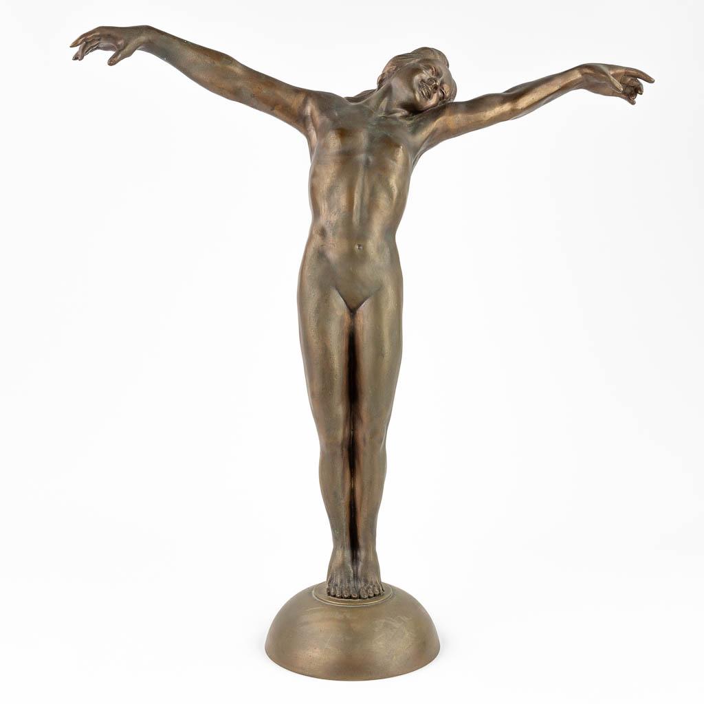 Sylvain NORGA (1892-1968) a bronze statue of a naked lady. (16 x 56 x 58cm): Sylvain NORGA (1892-1968) a bronze statue of a naked lady. . (16 x 56 x 58cm)