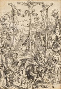 Albrecht DÃœRER (1471-1528) 'Der Kalvarienberg', an antique engraving. (14,5 x 21,5cm): Albrecht DÃœRER (1471-1528) 'Der Kalvarienberg', an antique engraving. . (14,5 x 21,5cm)