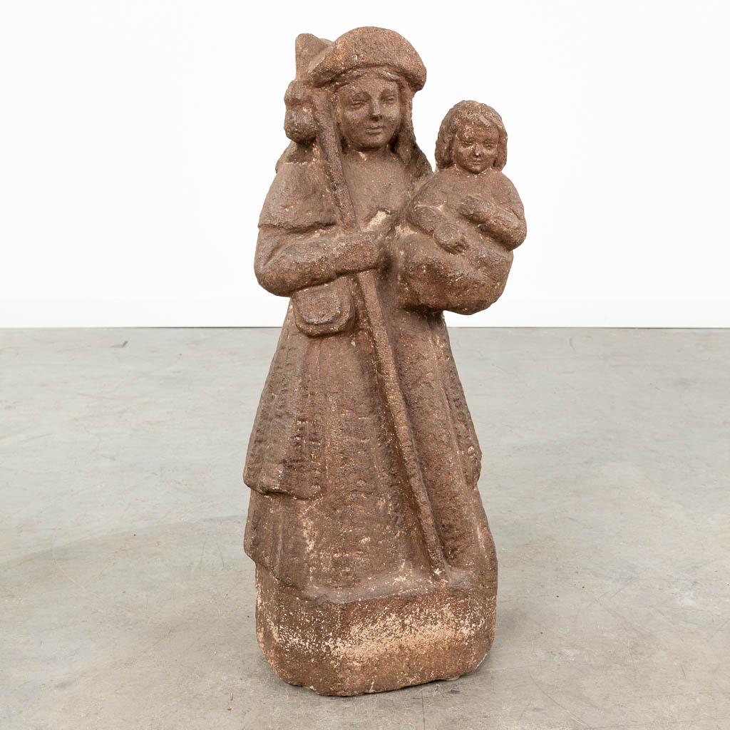 An antique garden statue made of patinated and sculptured stone. Probably 18th century.  (L:16 x (1 of 10)