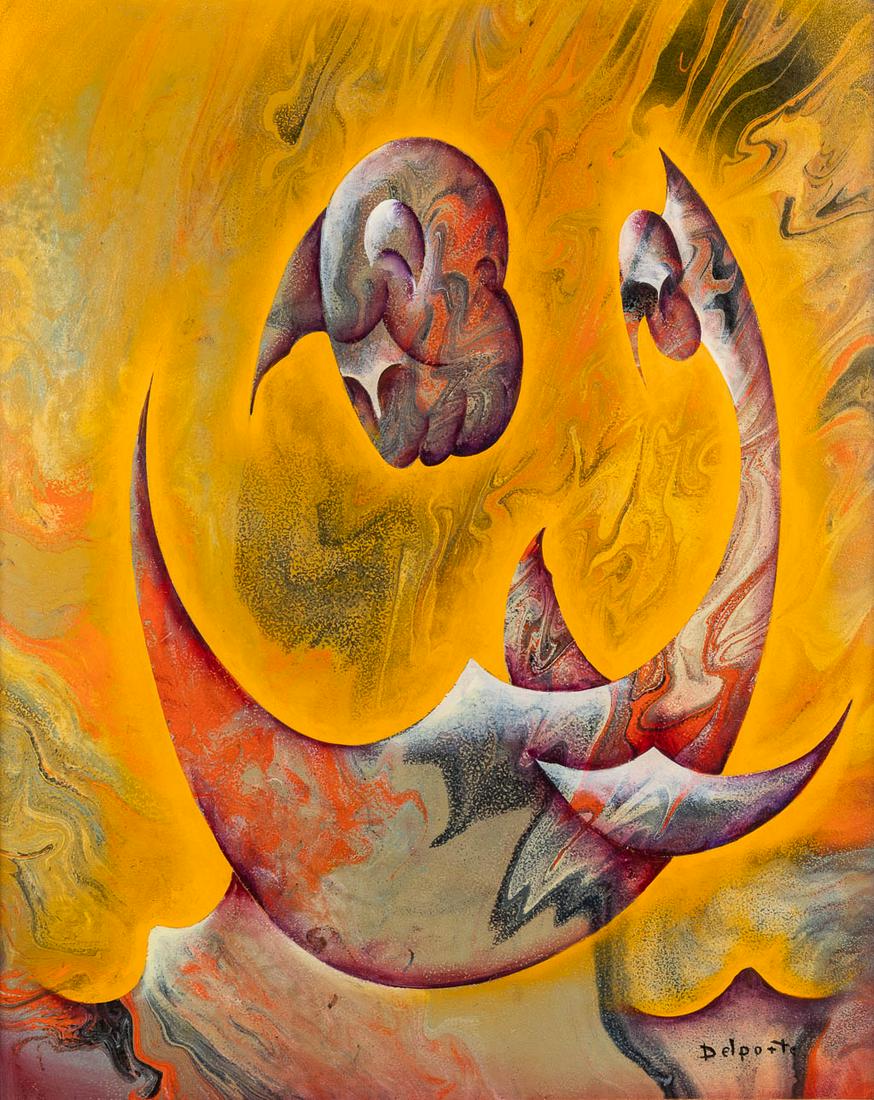 Charles DELPORTE (1928-2012) 'Monument Pennigérien' oil on canvas, 1979. (W: 82 x H: 102 cm) (1 of 8)