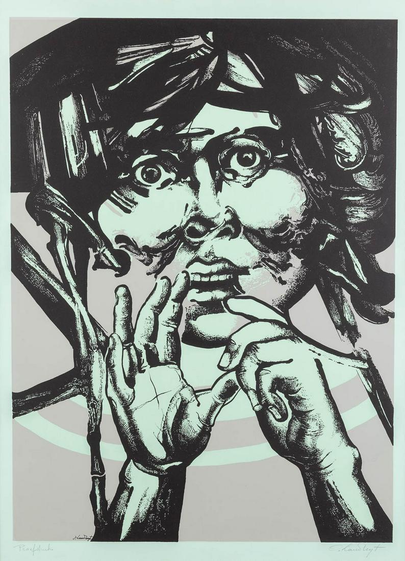 Octave LANDUYT (1922) 'No Title', a lithograph. (W: 43 x H: 60 cm) (1 of 6)
