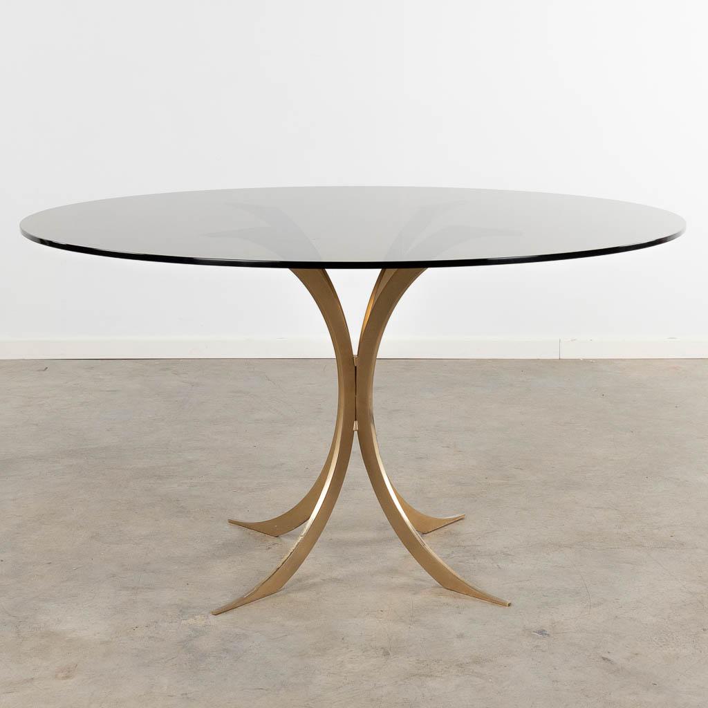 Boris TABACOFF (c.1927-1985)(Attr.) 'Round Table' gilt steel (H:72 x D:130 cm): Boris TABACOFF (c.1927-1985)(Attr.) 'Round Table' gilt steel Dimensions: (H:72 x D:130 cm)