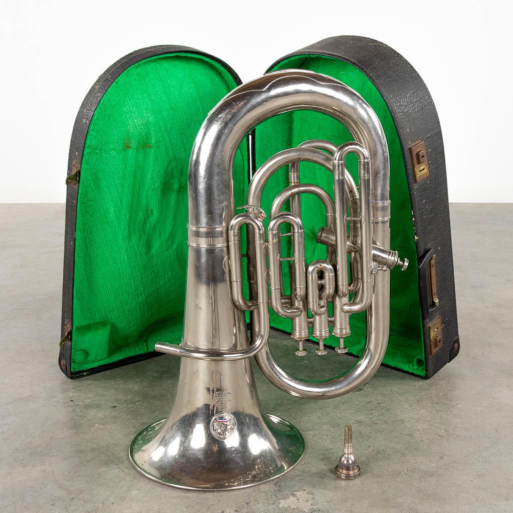 A Brass Tuba, Musical Instrument. The Netherlands, 20th C. (D:47 x W:65 x H:33 cm) (1 of 12)
