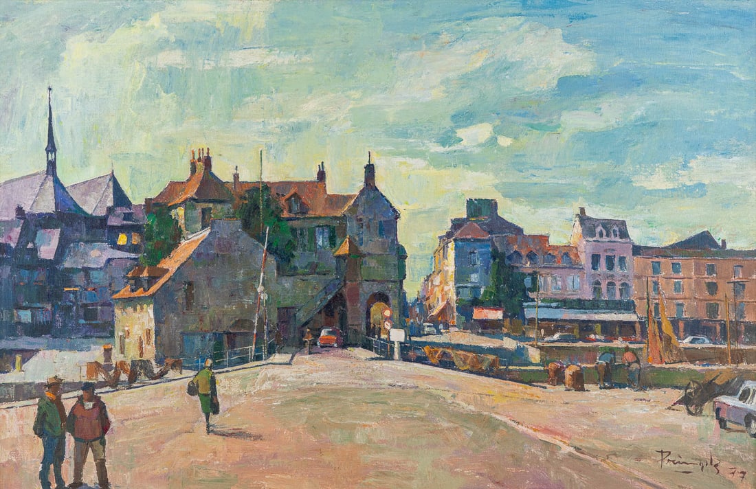 Leo PRINGELS (1901-1992) 'La Lieutenance De Honfleur' Acrylic on canvas, 1977. (W:100 x H:65 cm) (1 of 8)