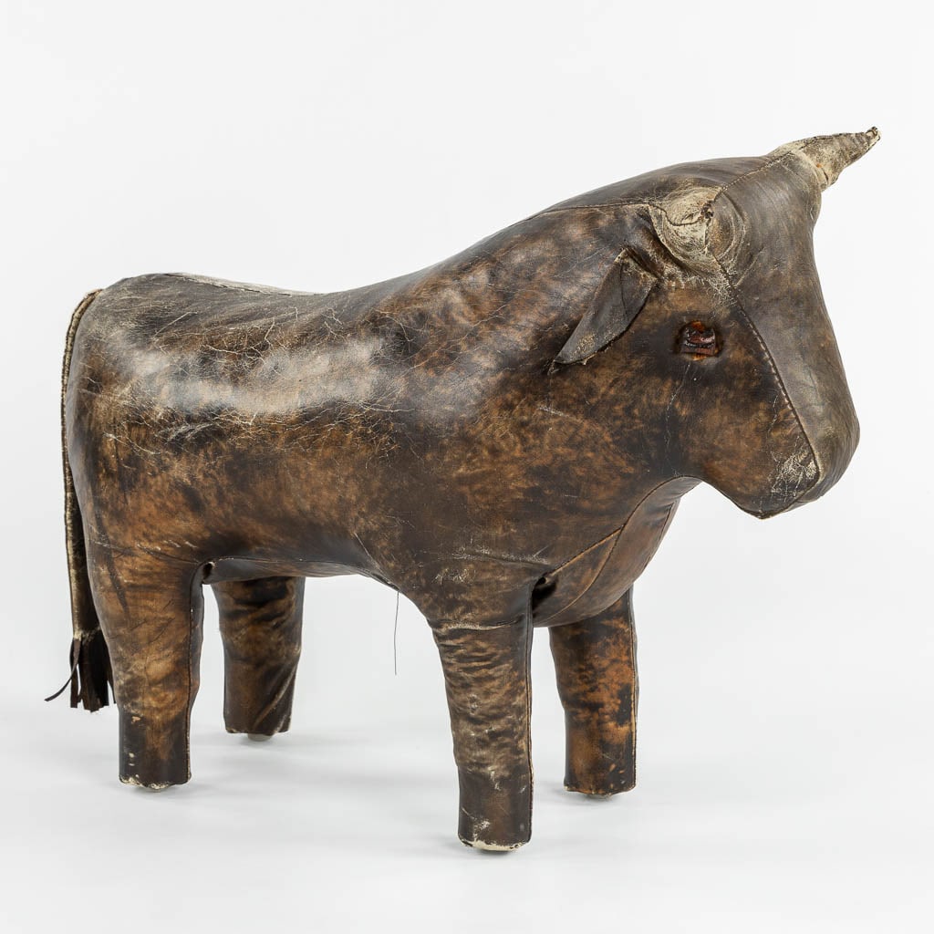 Dimitri OMERSA (1927-1975) 'Bull' leather footstool. (L:32 x W:58 x H:50 cm) (1 of 11)