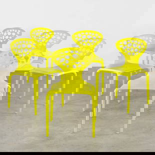 Ross LOVEGROVE (1958) 'Supernatural Chairs' (2005) for Morosso, Italy. (L:48 x W:48 x H:82 cm): Ross LOVEGROVE (1958) 'Supernatural Chairs' (2005) for Morosso, Italy. 5 pieces.