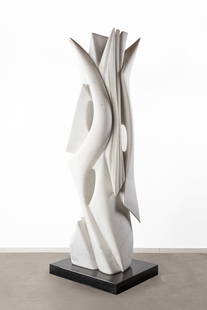 Pablo ATCHUGARRY (1954) 'Untitled' white Carrara marble, 2008. (L:61 x W:50 x H:226 cm): Pablo ATCHUGARRY (1954)'Untitled'A fantastic statue in white Carrara marbleSigned on one side ('ATCHUGARRY') at chest height. Measurement: 226 x 61 x 50 cm (white carrara statue)
