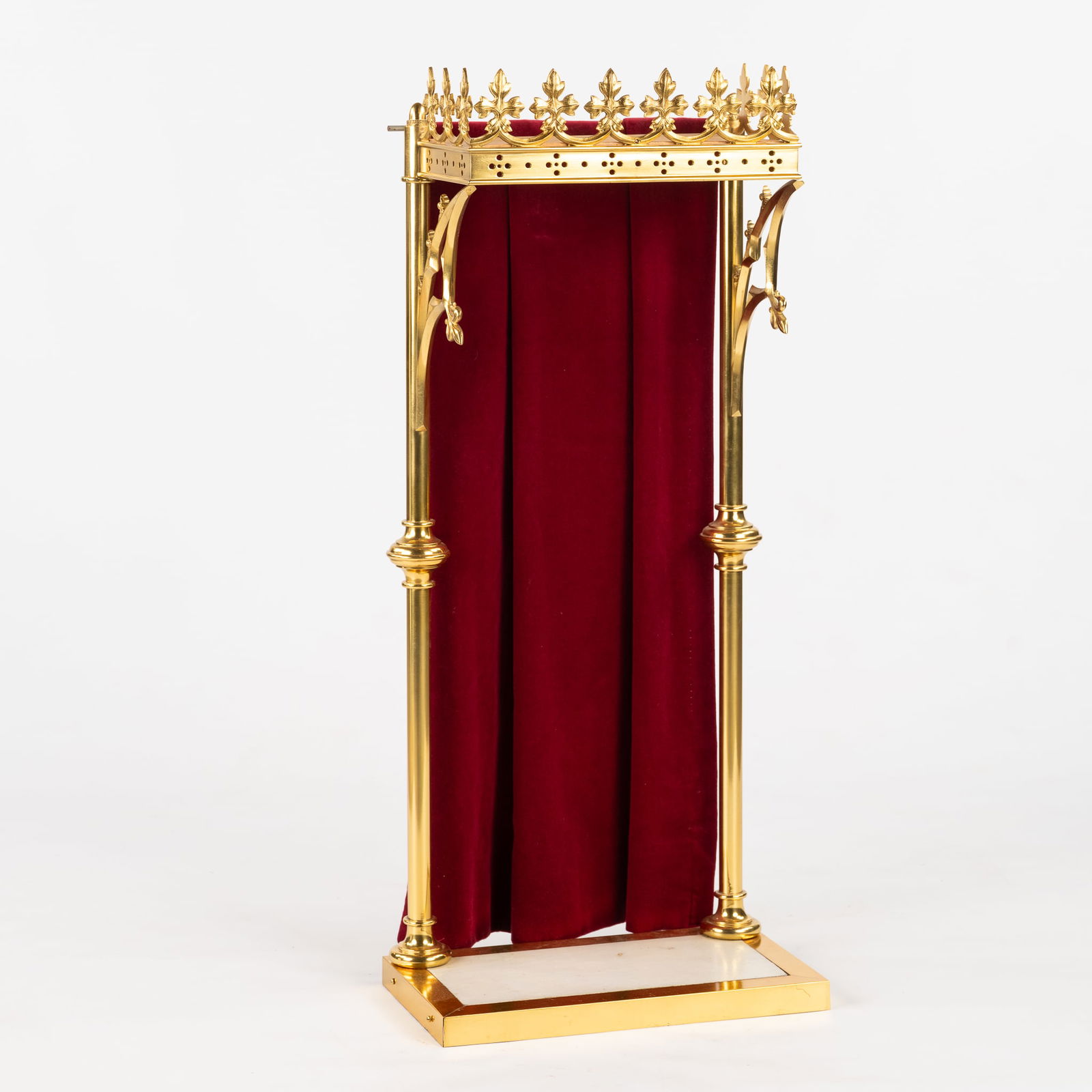 A Chapel or Shrine, gilt brass in a Gothic Revival style. Circa 1900. (1 of 6)