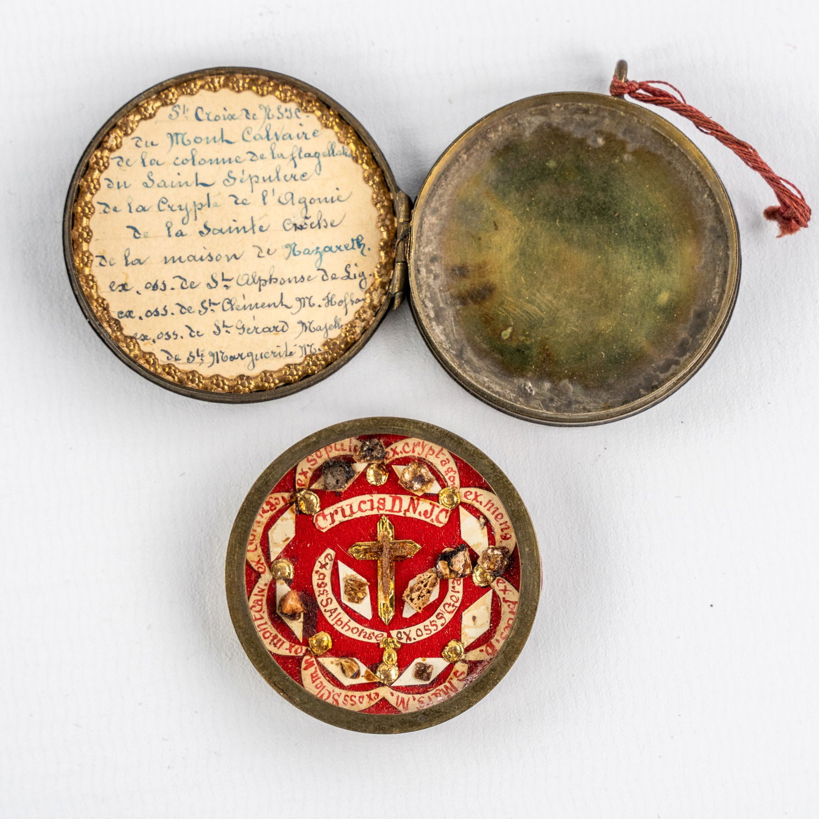A sealed theca with relics of the True Cross, Items from the life of Jesus Christ. (1 of 6)
