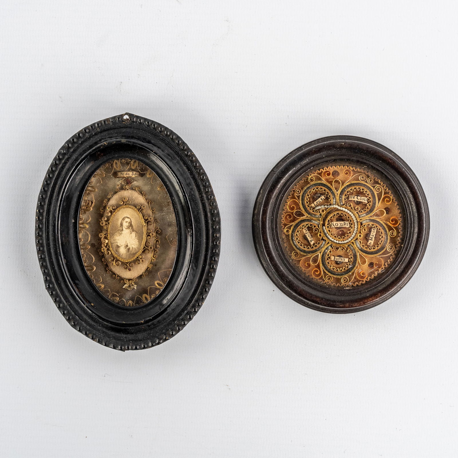 Two sealed theca with relics for Saints and Martyrs. (1 of 6)