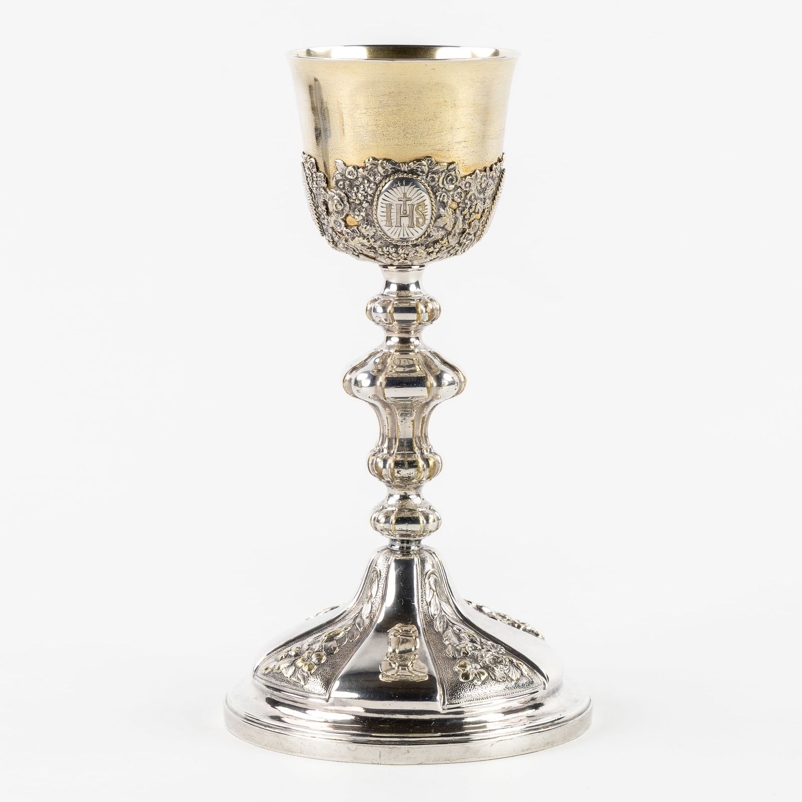 Antoine André Treseniers (act. 1846-1883) Brussels, Silver-Plated Chalice, Silver Cuppa, Baroque (1 of 12)