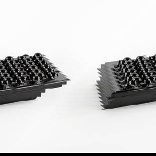 Ettore Sottsass (1917-2007) 'Ashtray', for Olivetti Synthesis, Italy, circa 1970: Ettore Sottsass (1917-2007) 'Ashtray', for Olivetti Synthesis, Italy, circa 1970 Plastic, black.Marked at the bottom 'Olivetti Synthesis, Made in Italy'. Dimensions:(W:27 x H:7 x L:27 cm)