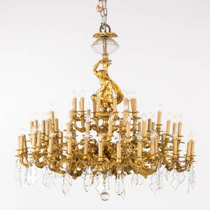 A monumental and exceptional chandelier, Gilt Bronze, Louis XV style.