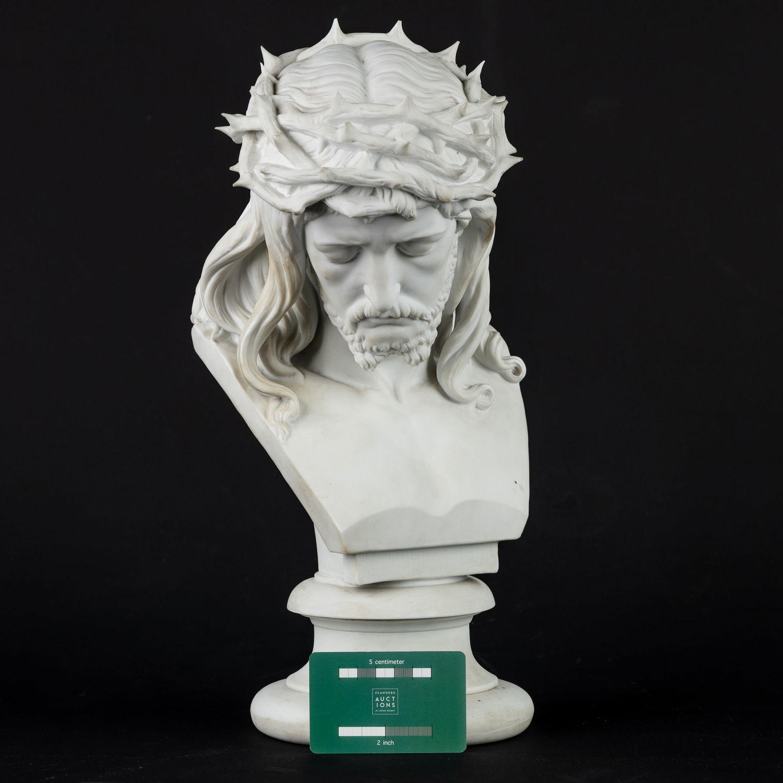 Bust of Christ on the Cross, Biscuit Porcelain. (1 of 10)